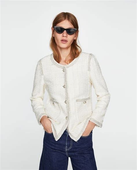 zara black chanel style jacket|black jackets for women Zara.